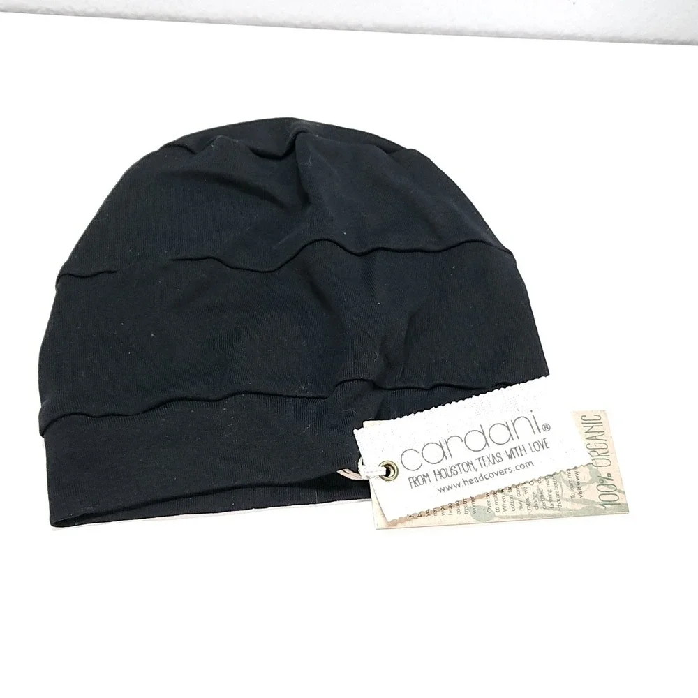 Cardani Trinity Turban Women OS Black NEW Organic Cotton Headcover TU-12436-4712